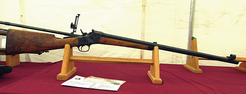 The 45-70 Rolling Block on display in the C. Sharps Arms tent.